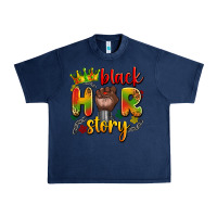 Navy black her story Urban Heavy Tee - Artiststas