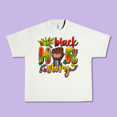 Black Her Story Urban Heavy Tee Designed By Artiststas