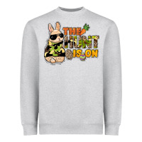 Heather Grey The hunt is on Easter Day Heavyweight Sweatshirt - HowdyJamesFarm
