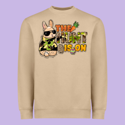 The Hunt Is On Easter Day Heavyweight Sweatshirt Designed By Howdyjamesfarm