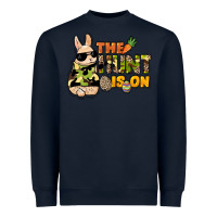 Navy The hunt is on Easter Day Heavyweight Sweatshirt - HowdyJamesFarm