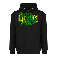 Black one lucky mama st patricks Heavyweight Hoodie - FaDigitalArtStudio