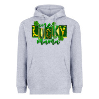 Heather Grey one lucky mama st patricks Heavyweight Hoodie - FaDigitalArtStudio