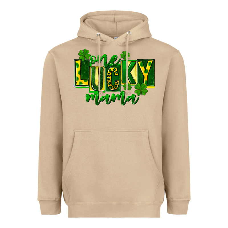 One Lucky Mama St Patricks Heavyweight Hoodie by FaDigitalArtStudio | Teevron
