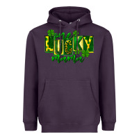 Plum one lucky mama st patricks Heavyweight Hoodie - FaDigitalArtStudio