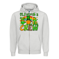 Dove Grey St. Patrick's Day crew Zipper Hoodie - OliviaCreatesArt