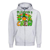 Heather Grey St. Patrick's Day crew Zipper Hoodie - OliviaCreatesArt