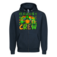 Navy St. Patrick's Day crew Zipper Hoodie - OliviaCreatesArt