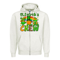 Oatmeal Heather St. Patrick's Day crew Zipper Hoodie - OliviaCreatesArt