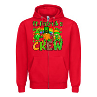 Red St. Patrick's Day crew Zipper Hoodie - OliviaCreatesArt