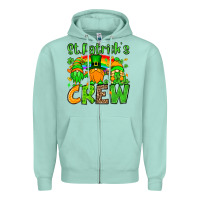 Seafoam St. Patrick's Day crew Zipper Hoodie - OliviaCreatesArt