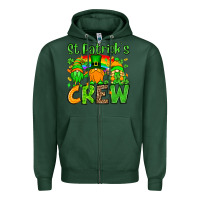 Sports Green St. Patrick's Day crew Zipper Hoodie - OliviaCreatesArt