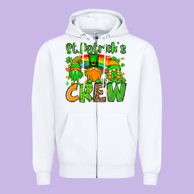 St. Patrick's Day Crew Zipper Hoodie Designed By Oliviacreatesart