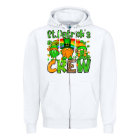 White St. Patrick's Day crew Zipper Hoodie - OliviaCreatesArt