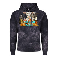 Cloud Black pumpkin season with baby sheeps and goat Vintage Hoodie - LillyAllenDesigns