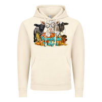 Vintage Artic pumpkin season with baby sheeps and goat Vintage Hoodie - LillyAllenDesigns