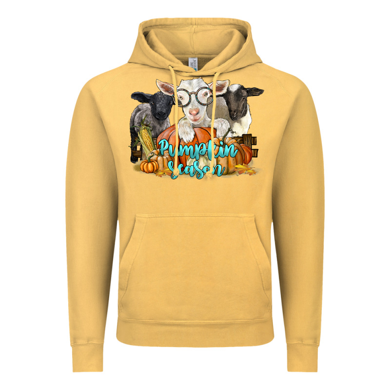 Pumpkin Season With Baby Sheeps And Goat Vintage Hoodie by LillyAllenDesigns | Teevron