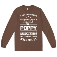 Super Cool Poppy Of A Freaking Awesome Granddaugh Long Sleeve Tee | Teevron