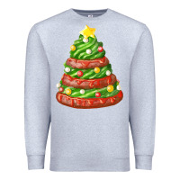 Heather Grey green chocolate christmas cookie cake Premium Sweatshirt - FaDigitalArtStudio