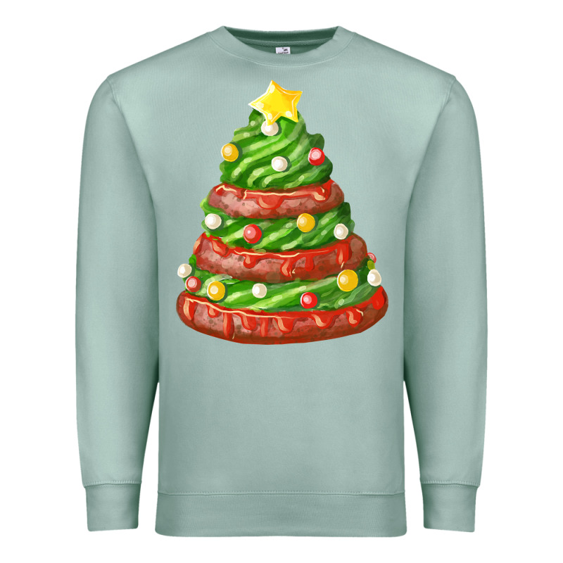 Green Chocolate Christmas Cookie Cake Premium Sweatshirt by FaDigitalArtStudio | Teevron