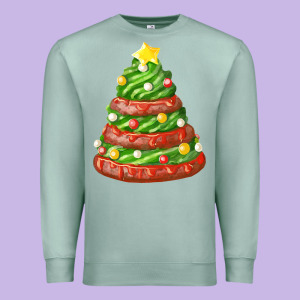 Green Chocolate Christmas Cookie Cake Premium Sweatshirt Designed By Fadigitalartstudio