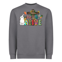 Storm He is alive Easter Day Heavyweight Sweatshirt - HowdyJamesFarm