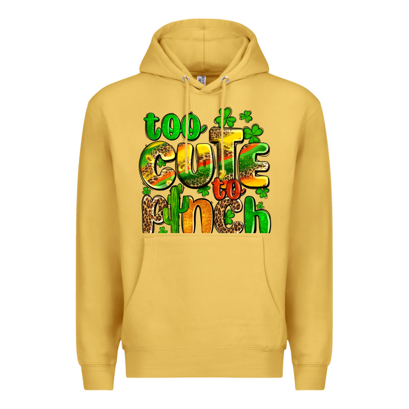 St. Patrick's Too Cute To Pinch Premium Hoodie by OliviaCreatesArt | Teevron