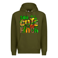 Army Green St. Patrick's too cute to pinch Premium Hoodie - OliviaCreatesArt
