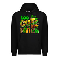 Black St. Patrick's too cute to pinch Premium Hoodie - OliviaCreatesArt