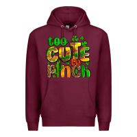 Burgundy St. Patrick's too cute to pinch Premium Hoodie - OliviaCreatesArt
