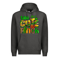 Charcoal Heather St. Patrick's too cute to pinch Premium Hoodie - OliviaCreatesArt