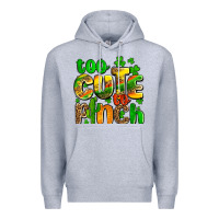 Heather Grey St. Patrick's too cute to pinch Premium Hoodie - OliviaCreatesArt