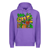 Purple St. Patrick's too cute to pinch Premium Hoodie - OliviaCreatesArt