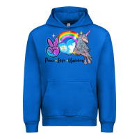 Cobalt peace love unicorn Urban Hoodie - LillyAllenDesigns
