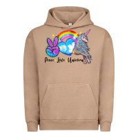 Pigment Burro peace love unicorn Urban Hoodie - LillyAllenDesigns