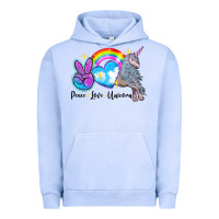 Pigment Grape Ice peace love unicorn Urban Hoodie - LillyAllenDesigns