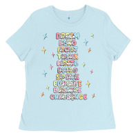 Baby Blue jesus names believe Ladies Tee - MaliasSmallBusiness