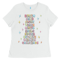 White jesus names believe Ladies Tee - MaliasSmallBusiness