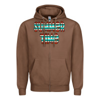 Chestnut summer time serape doodle Zipper Hoodie - CowCowDesign