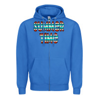 True Royal summer time serape doodle Zipper Hoodie - CowCowDesign