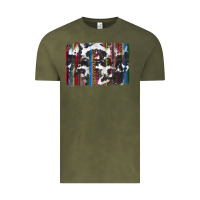 Vintage Olive cowhide, leopard serape backgraund Vintage Tee - JahusDesignShop