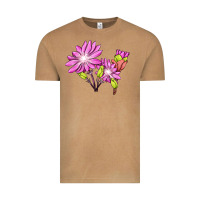 Vintage Camel Bitterroot Flower Illustrations Vintage Tee - LillyAllenDesigns