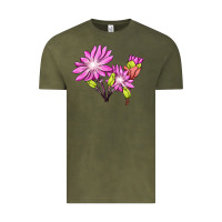 Vintage Olive Bitterroot Flower Illustrations Vintage Tee - LillyAllenDesigns