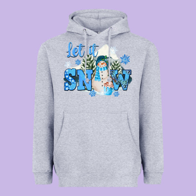 Let It Snow Christmas Heavyweight Hoodie Designed By Fadigitalartstudio