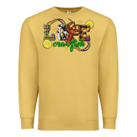 Antique Gold mardi gras love crawfish Premium Sweatshirt - FaDigitalArtStudio