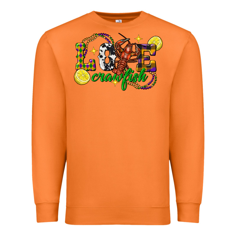 Mardi Gras Love Crawfish Premium Sweatshirt by FaDigitalArtStudio | Teevron