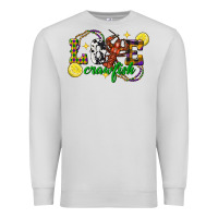 Dove Grey mardi gras love crawfish Premium Sweatshirt - FaDigitalArtStudio