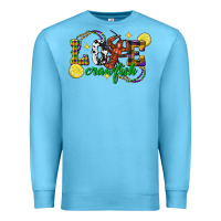 Ocean Blue mardi gras love crawfish Premium Sweatshirt - FaDigitalArtStudio
