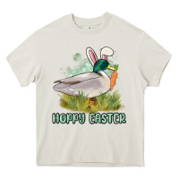 Cream hoppy easter duck hunting Heavy Core Tee - MaliasSmallBusiness