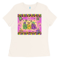 Bone mardi gras bead dogs Ladies Tee - MaliasSmallBusiness